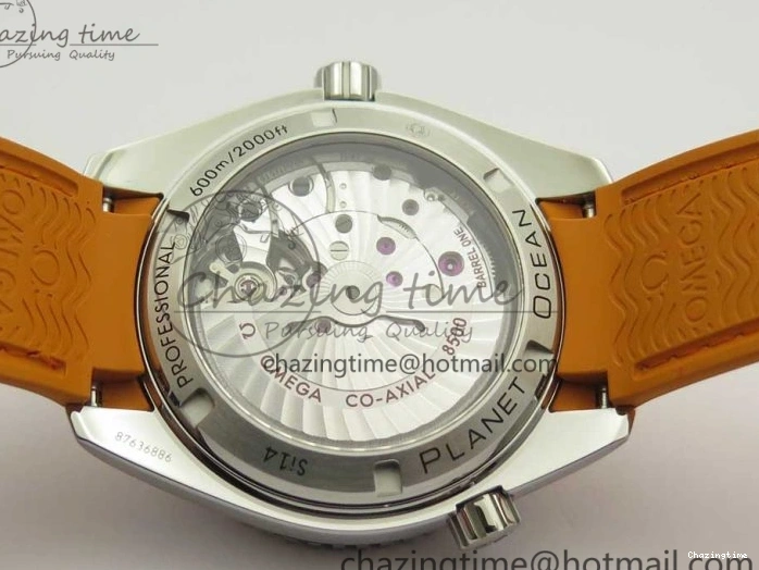 0317 Planet Ocean Professional Orange Bezel 42mm 1:1 VSF Best Edition on Orange Rubber Strap A8500 Super Clone Original 7947